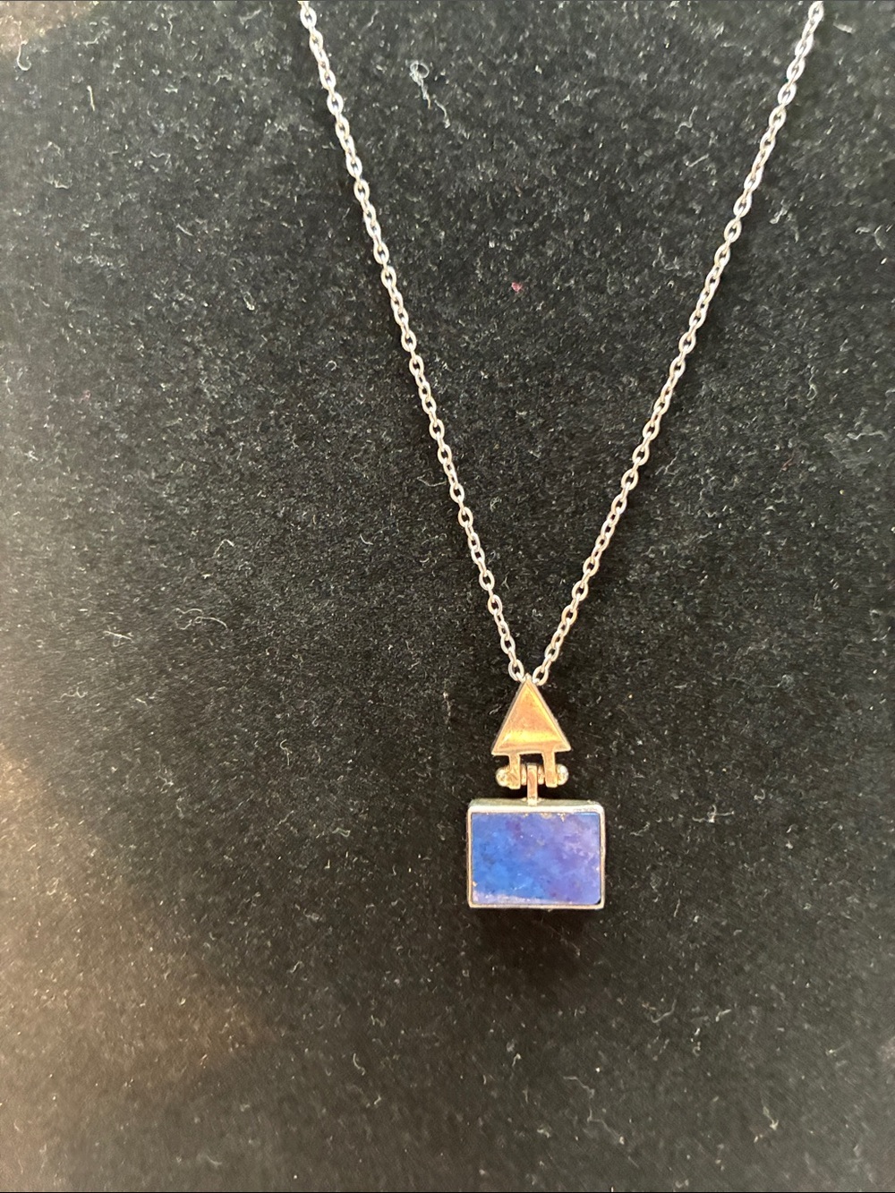 Lapis and 925 Pendant Necklace